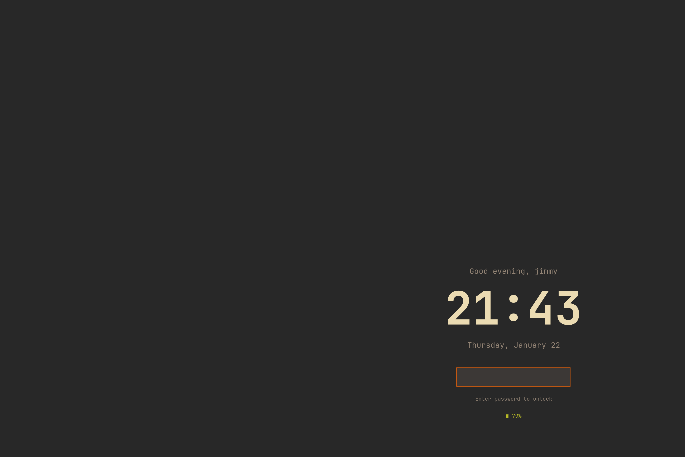 The native lockscreen